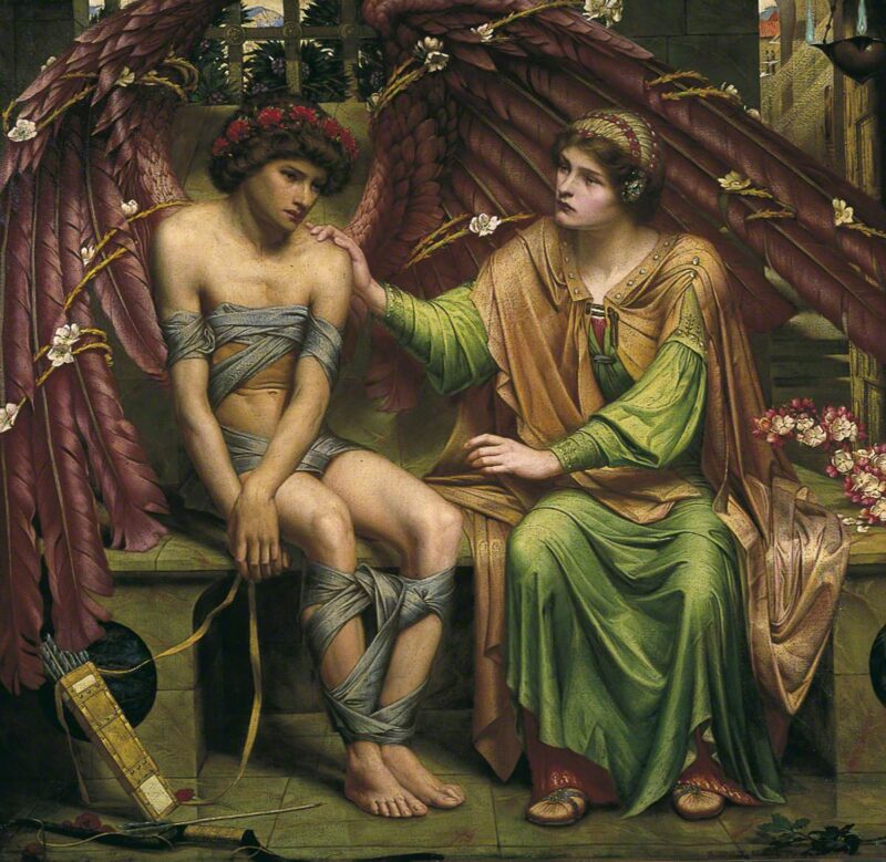 Meteyard, Sidney Harold; Hope Comforting Love in Bondage; Birmingham Museums Trust; http://www.artuk.org/artworks/hope-comforting-love-in-bondage-33910